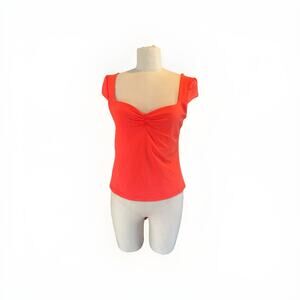 blogilates Sweetheart Baby Tee, Spicy Orange Shelf Bra , Open Back Womens Xl New